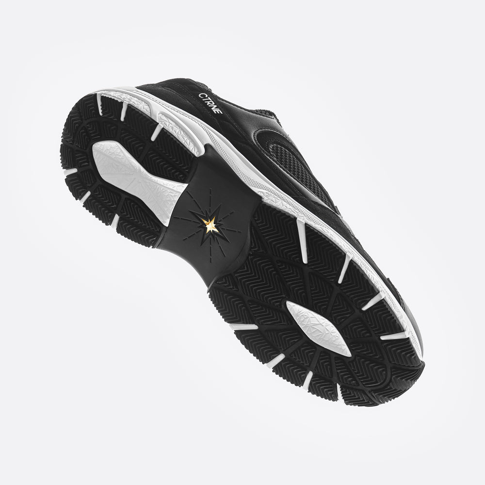 The Abundance Sneaker Black/White/Suede Ladies