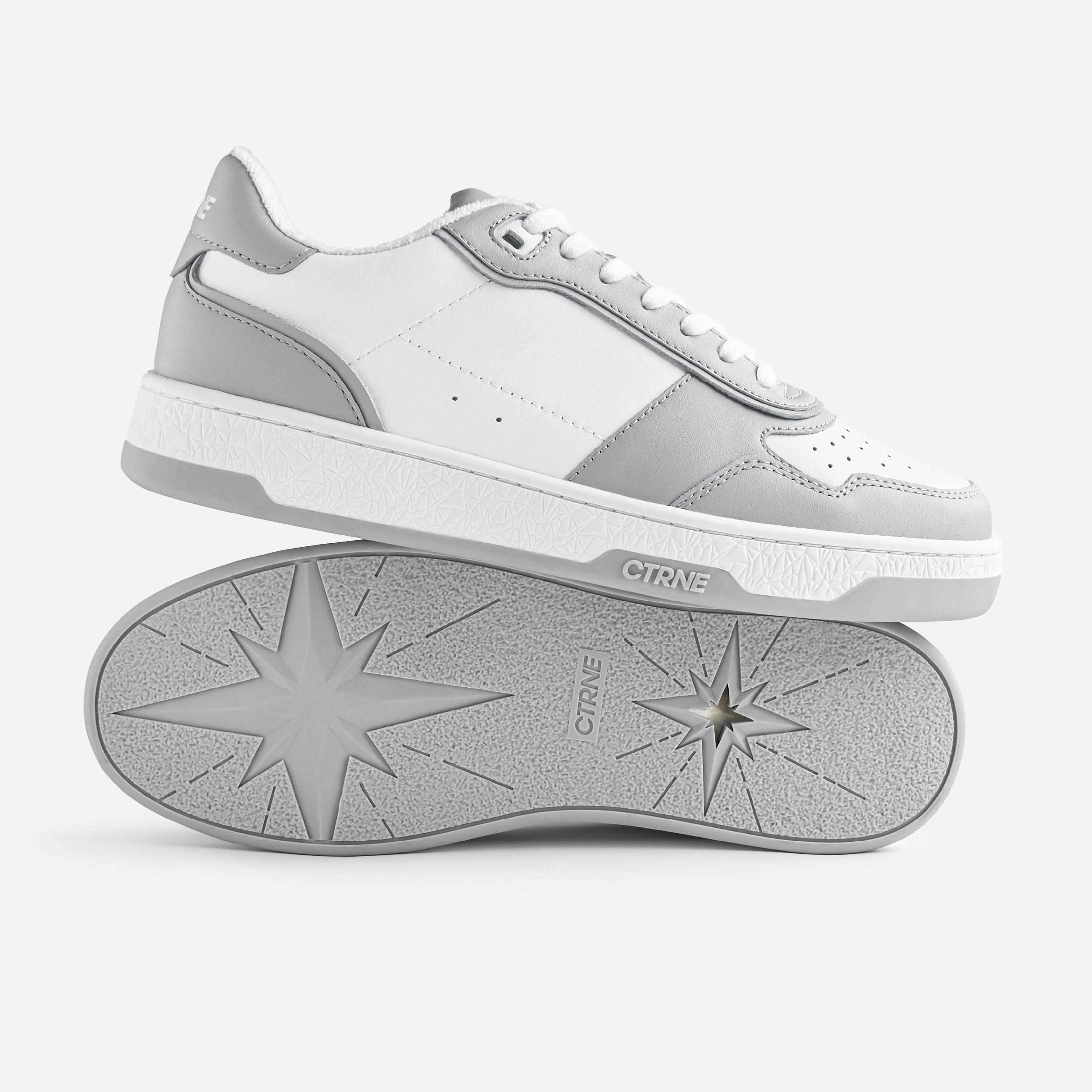 Orgonite Manifest Sneaker in White/Grey/Leather