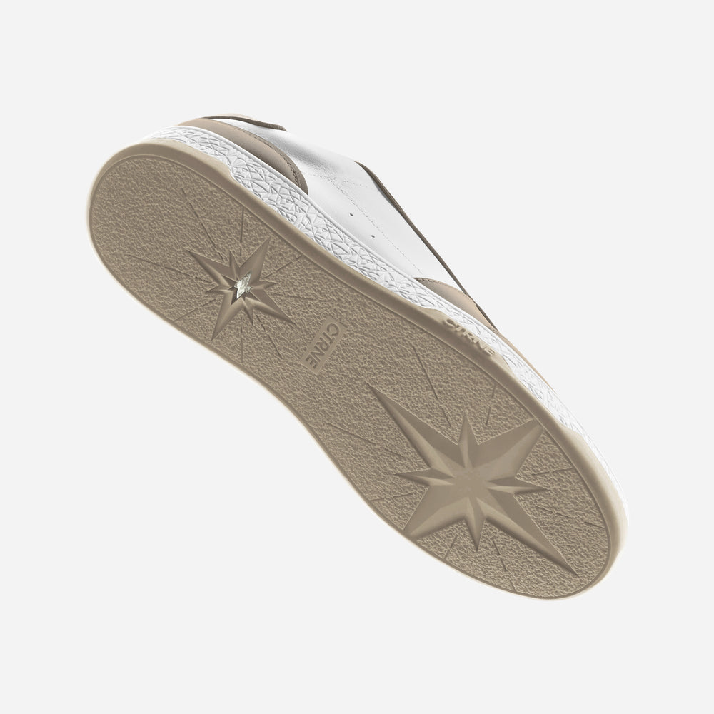 Orgonite Manifest Sneaker in White/Beige/Leather Ladies