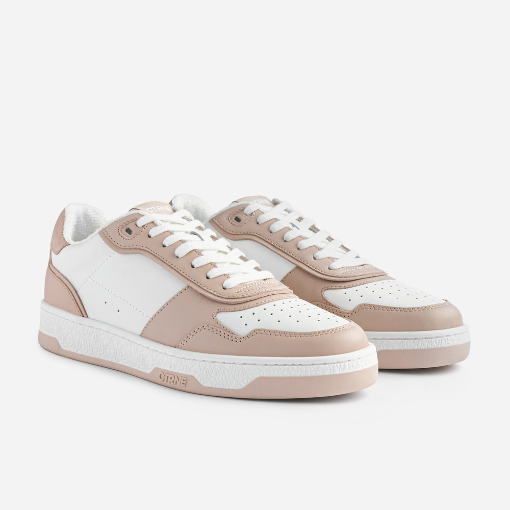 Orgonite Manifest Sneaker in White/Pink/Leather Ladies