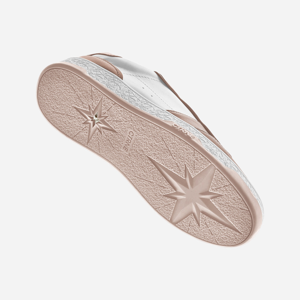 Orgonite Manifest Sneaker in White/Pink/Leather Ladies