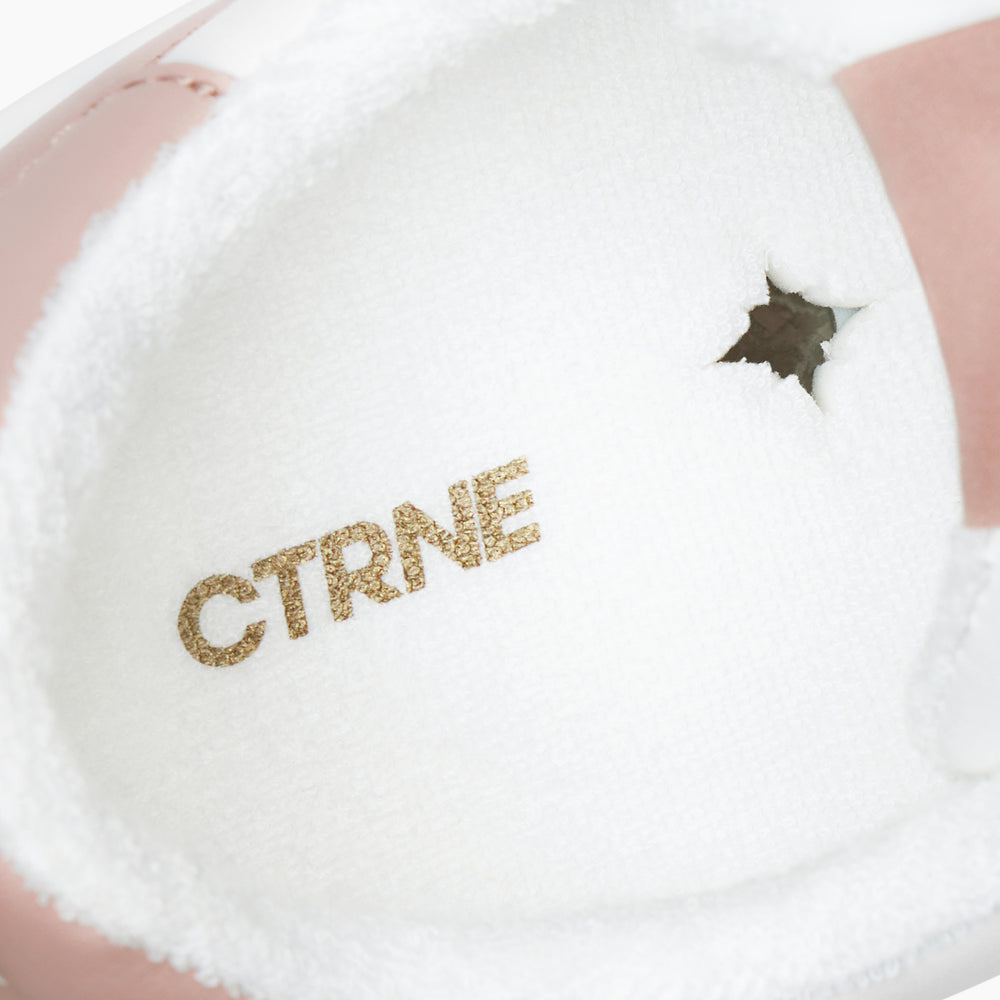 Orgonite Manifest Sneaker in White/Pink/Leather Ladies