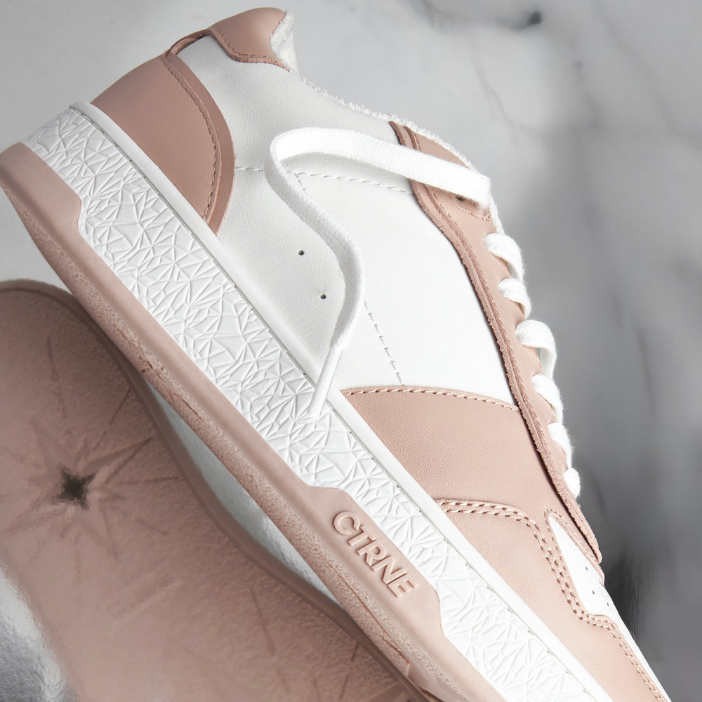 Orgonite Manifest Sneaker in White/Pink/Leather Ladies