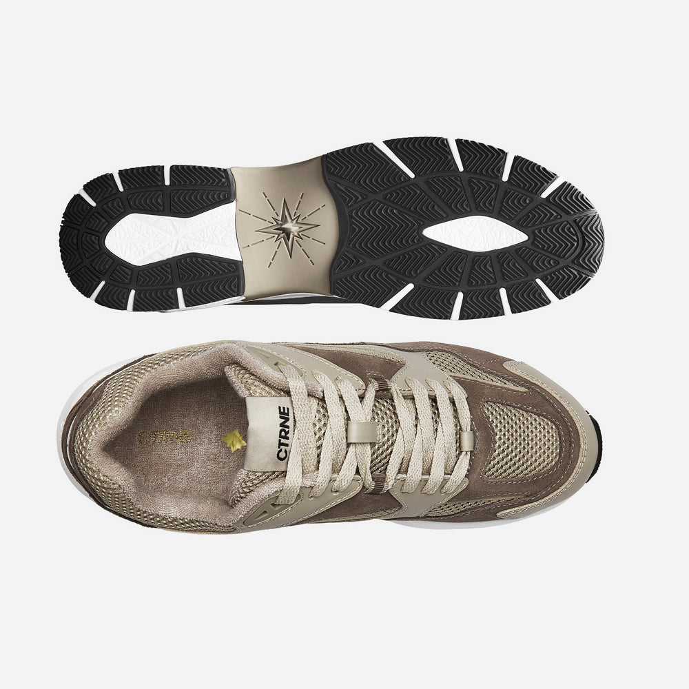 The Abundance Sneaker Brown/White/Suede Ladies