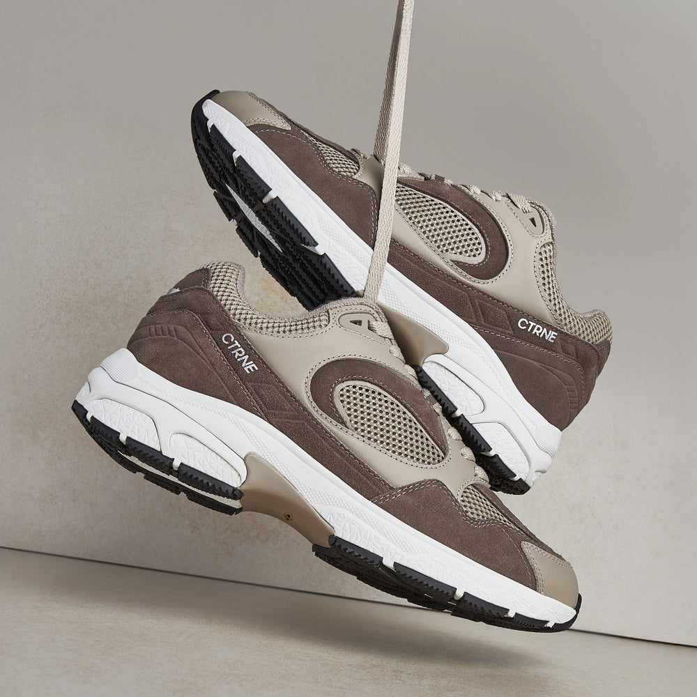 The Abundance Sneaker Brown/White/Suede