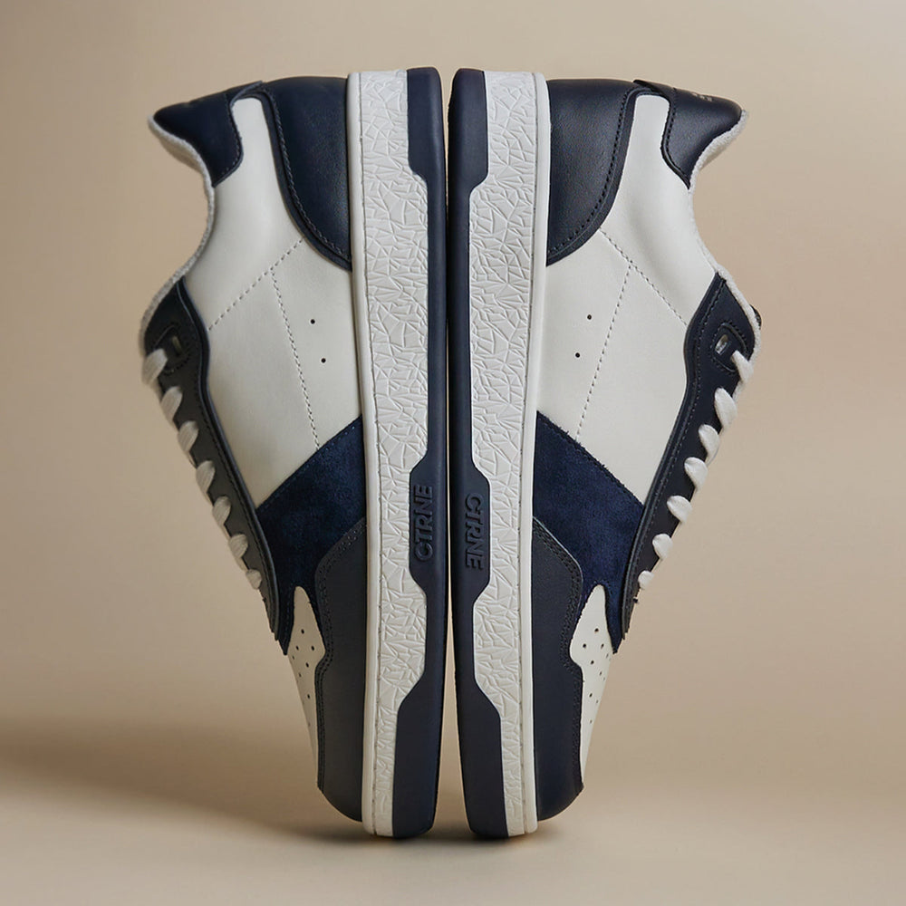 Orgonite Manifest Sneaker in Dark Blue/White Leather