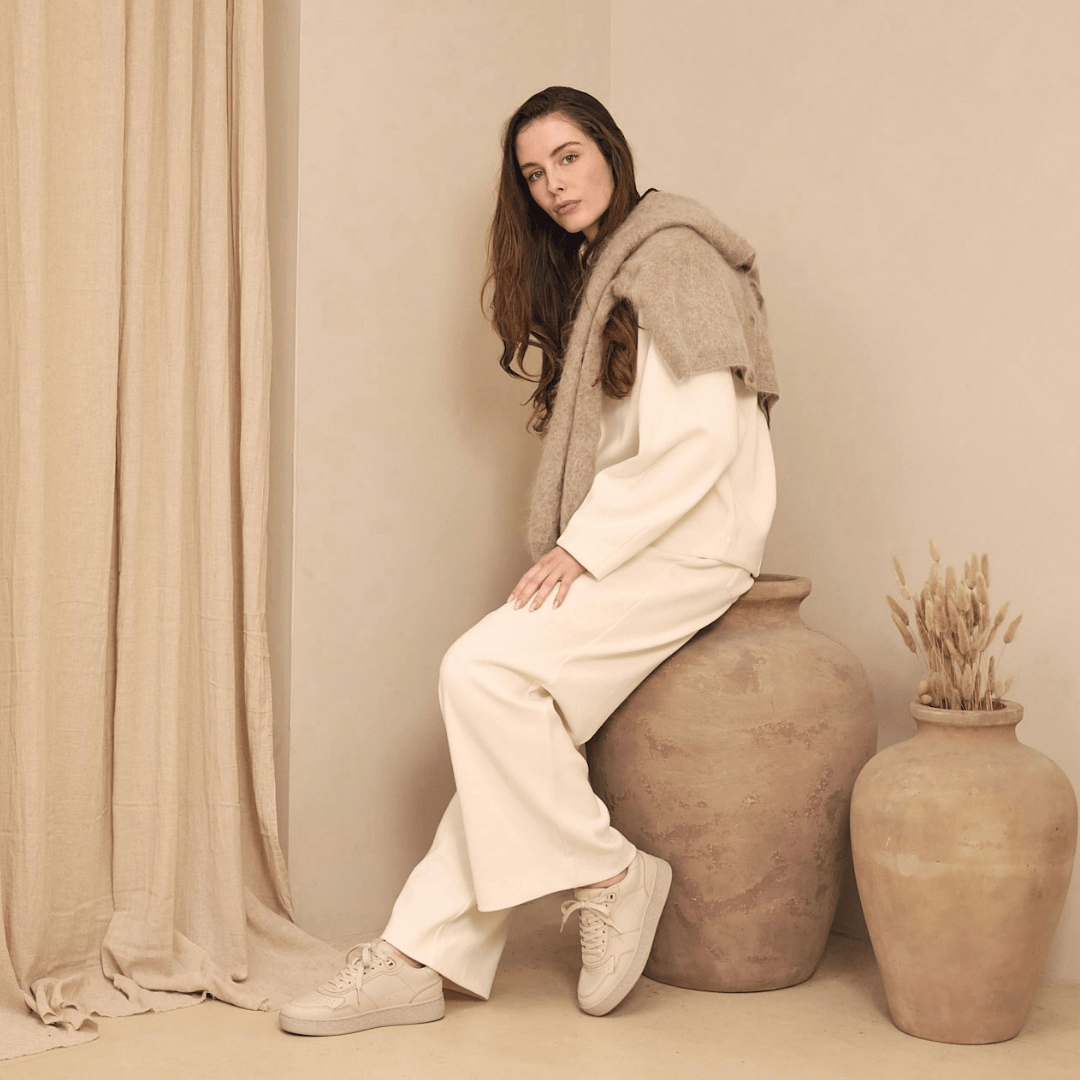 Orgonite Manifest Sneaker Oatmilk/Leather Ladies