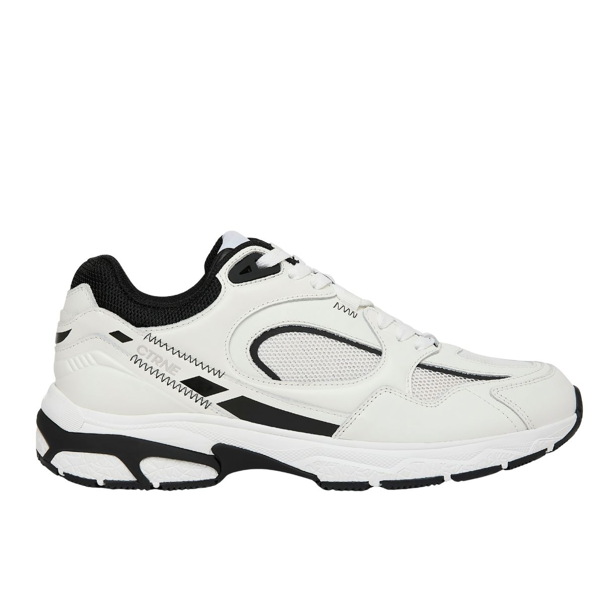 The Abundance Sneaker White/Jet Black/Leather