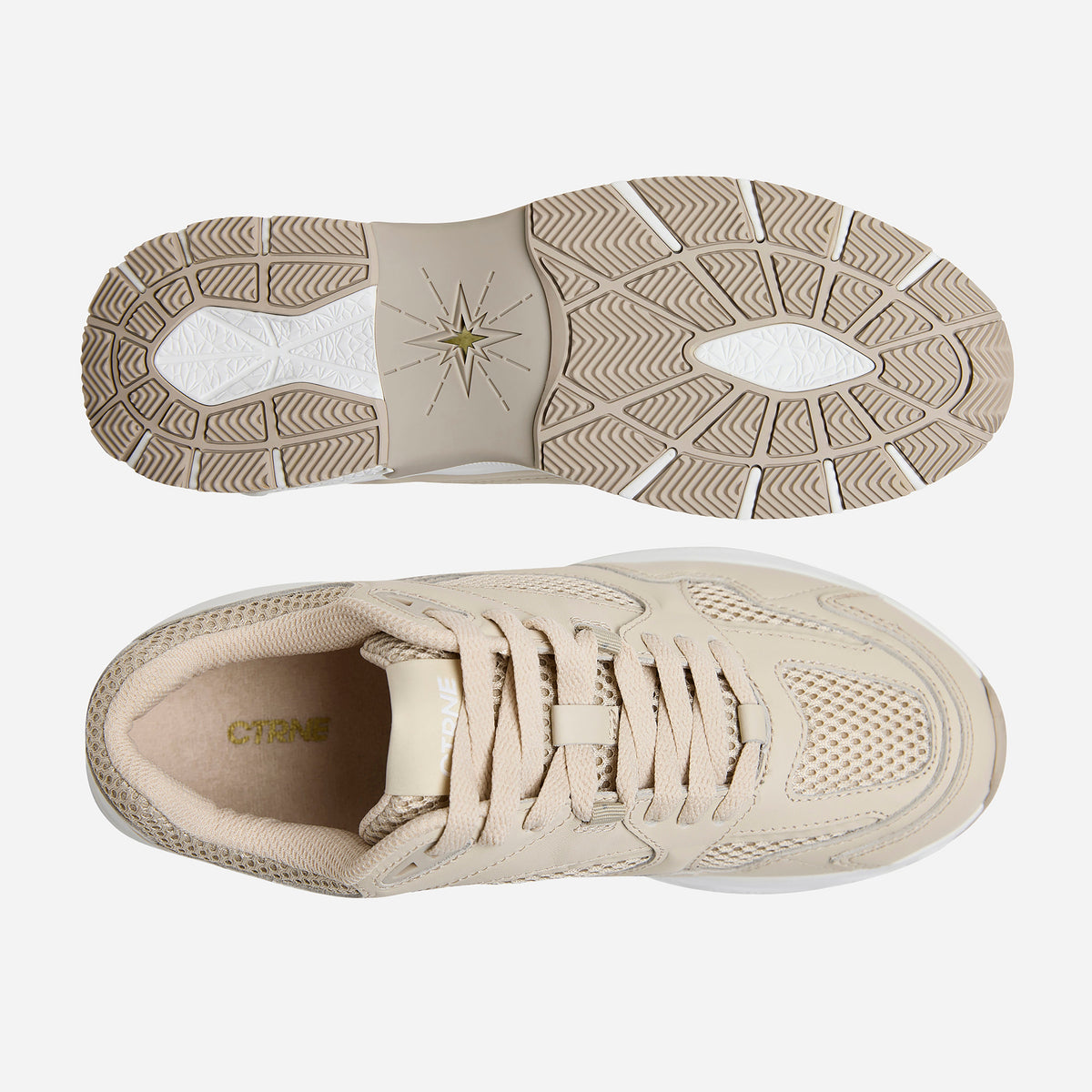 The Abundance Sneaker - Oatmilk/Leather - Ladies