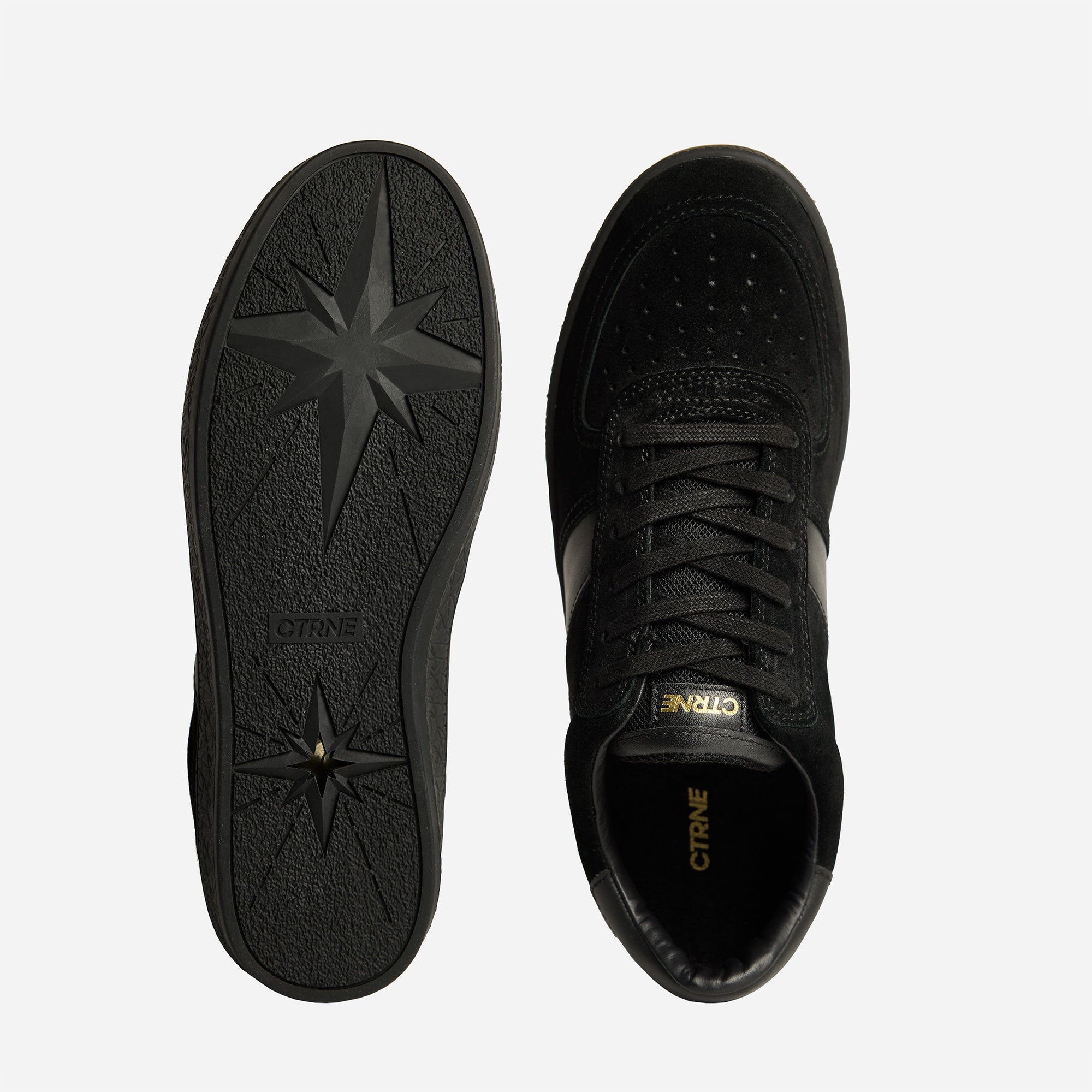 Geode Manifest Sneaker in Black/Black/Suede