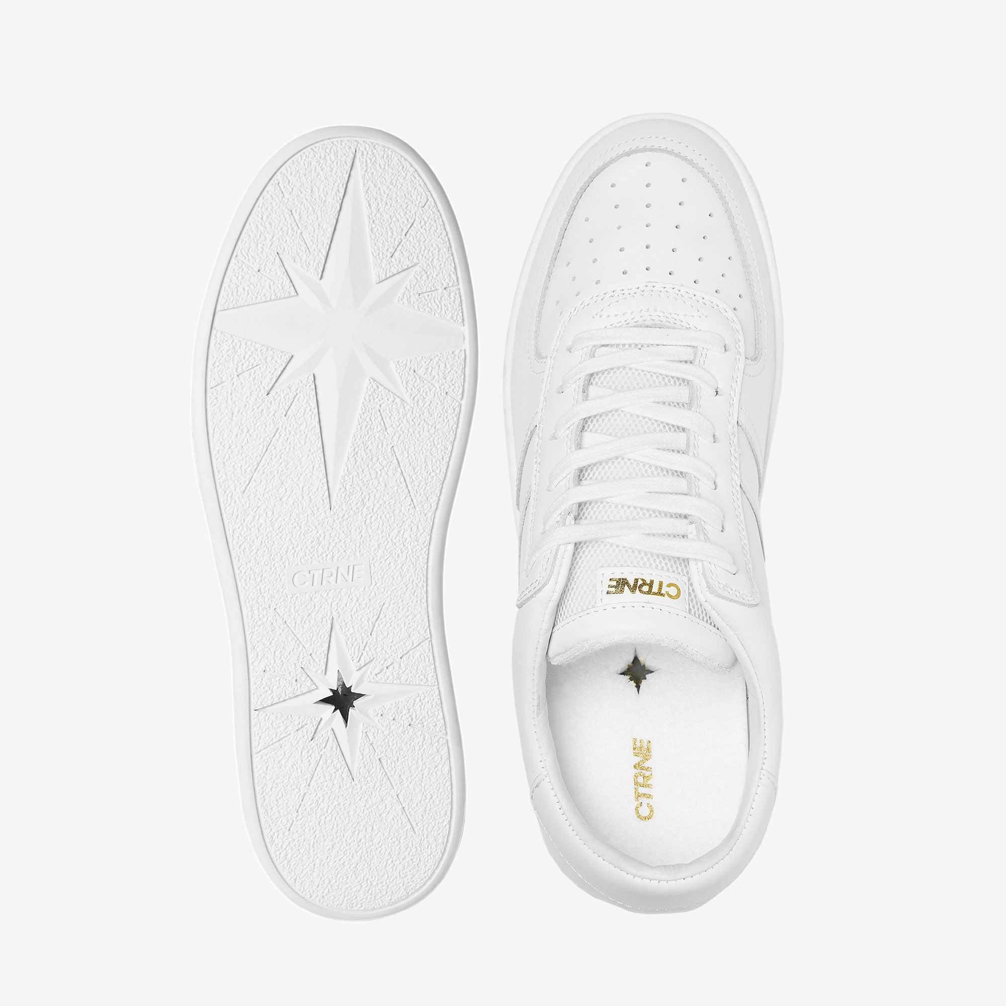 Geode Manifest Sneaker in White/Leather Ladies