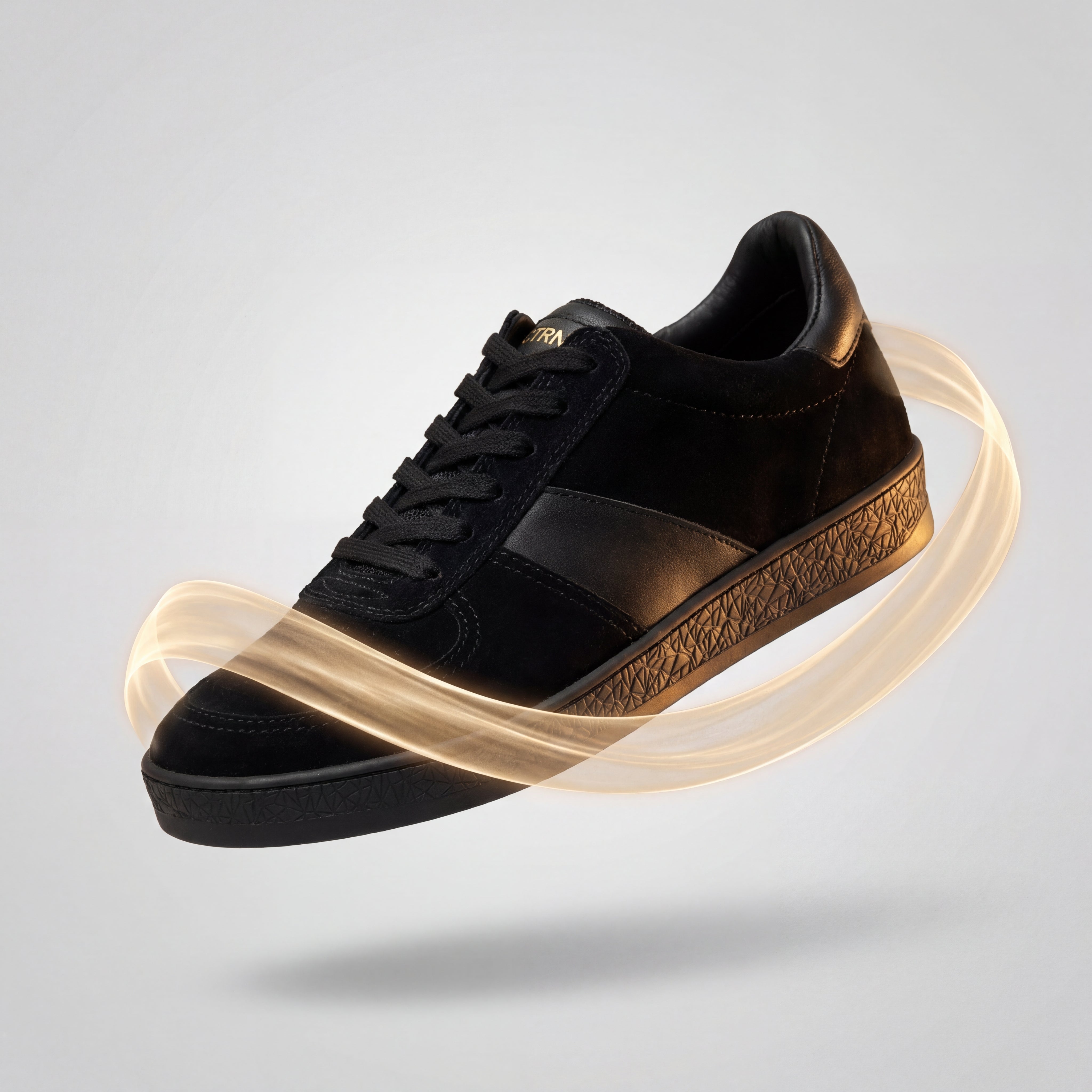 Geode Manifest Sneaker in Black/Black/Suede