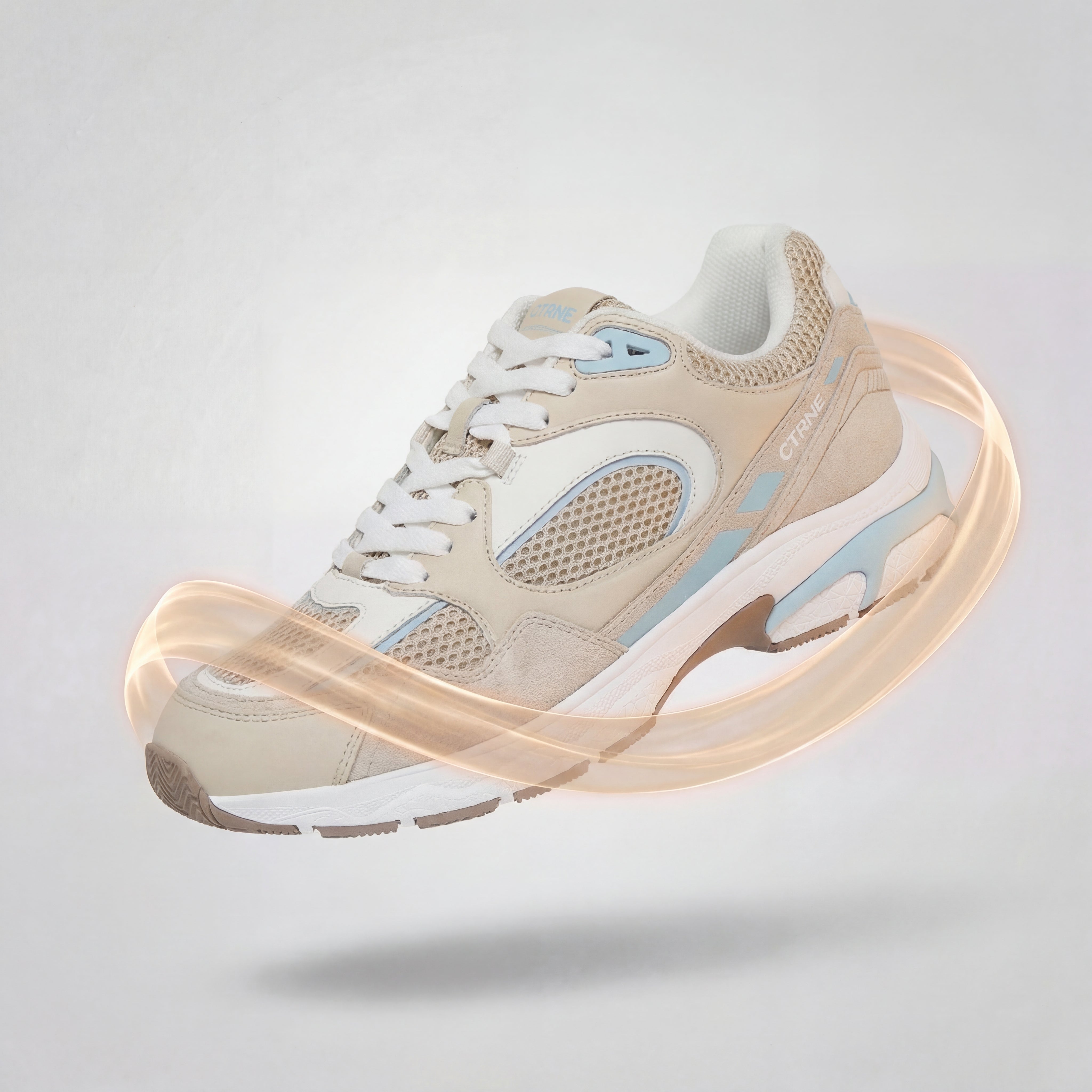 The Abundance Sneaker Oatmilk/Sterling Blue/Leather