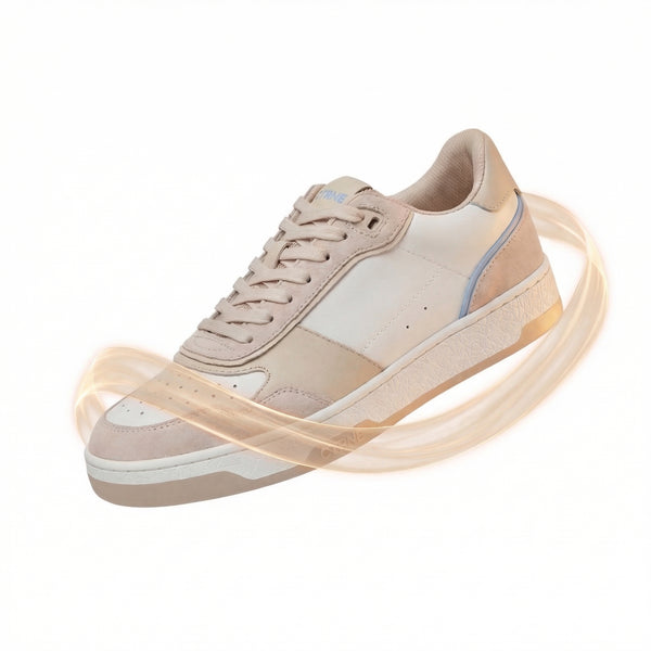 Orgonite Manifest Sneaker Hafermilch/Sterlingblau/Leder Damen