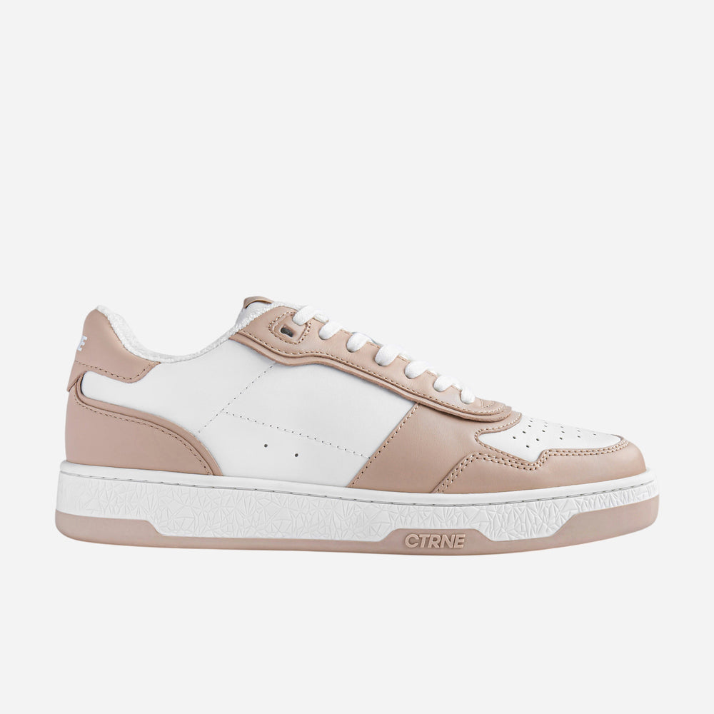 Orgonite Manifest Sneaker in White/Pink/Leather Ladies