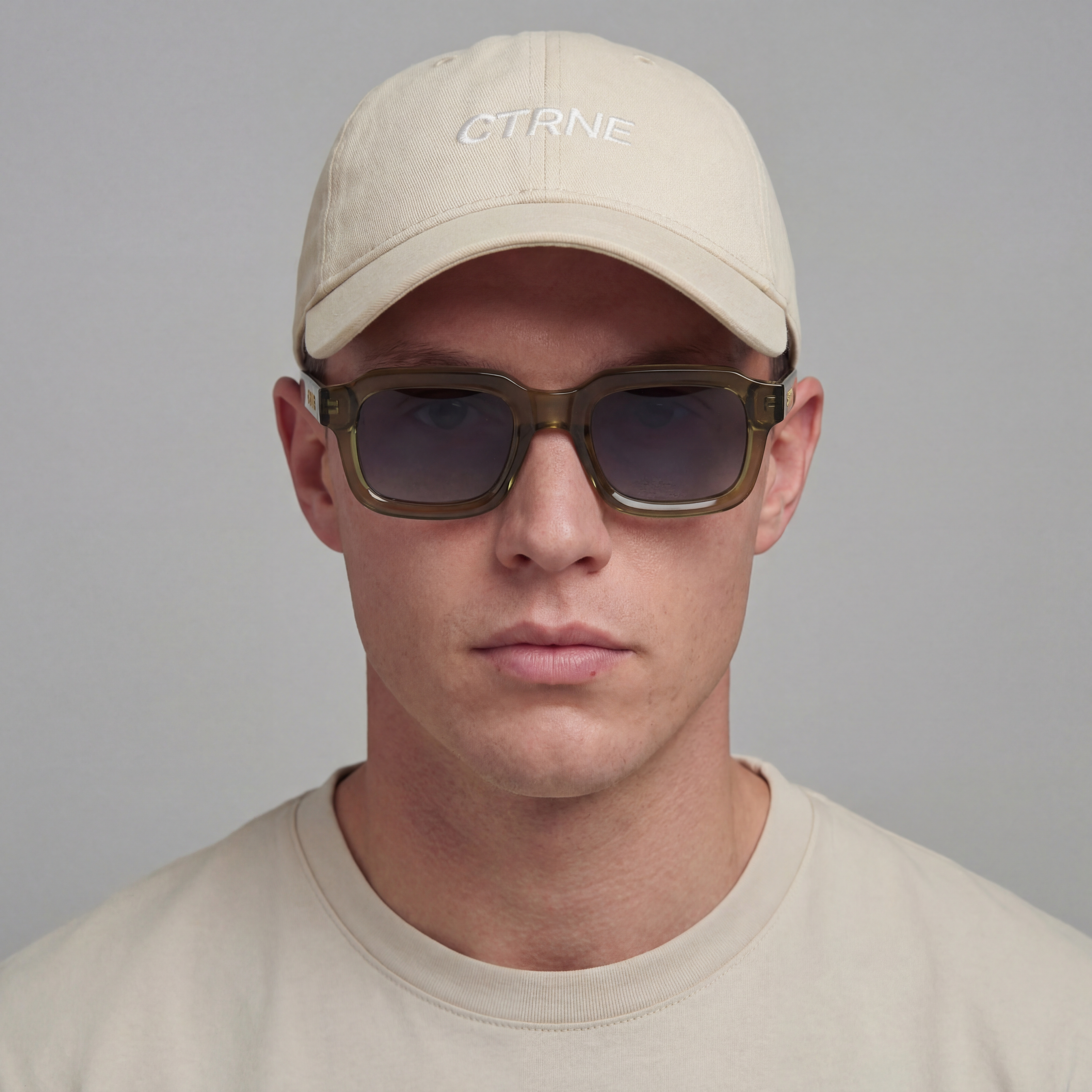 GEODE Manifest Cap in Oatmilk/Oat Logo