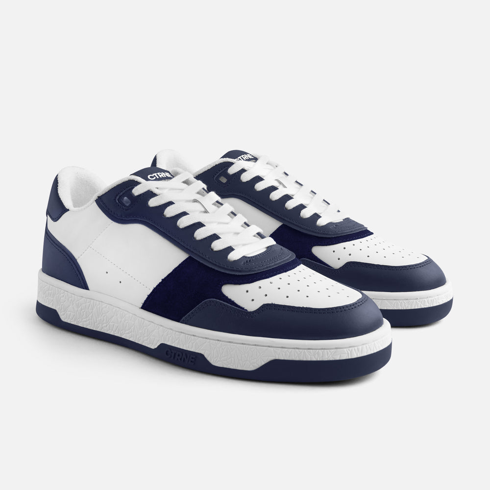 Orgonite Manifest Sneaker in Dark Blue/White Leather Ladies