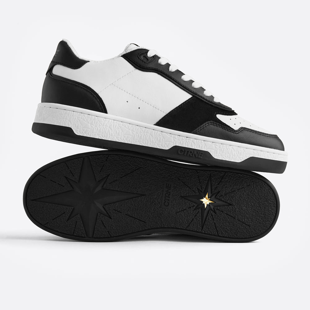 Orgonite Manifest Sneaker in Black/White Leather