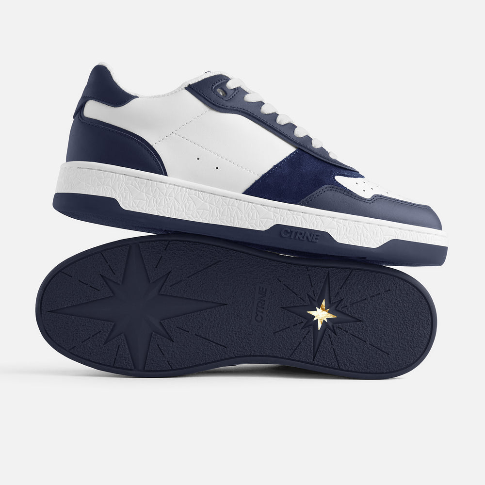 Orgonite Manifest Sneaker in Dark Blue/White Leather