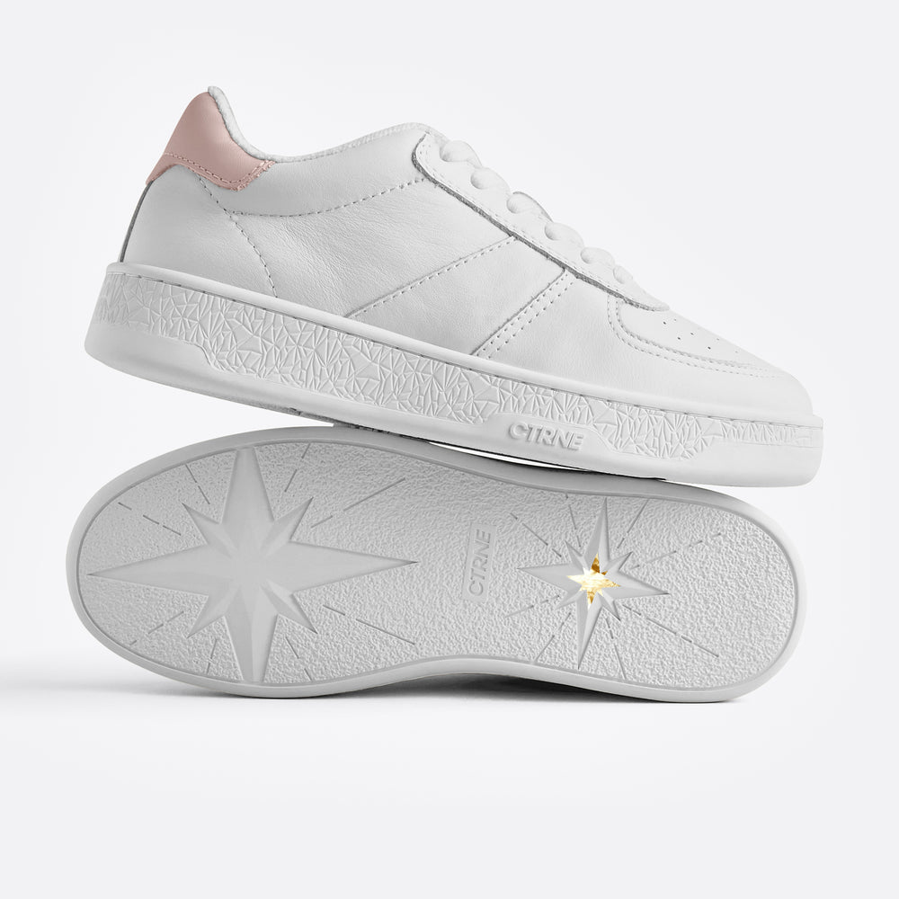 The Manifest Sneaker in White/Pink/Leather Ladies