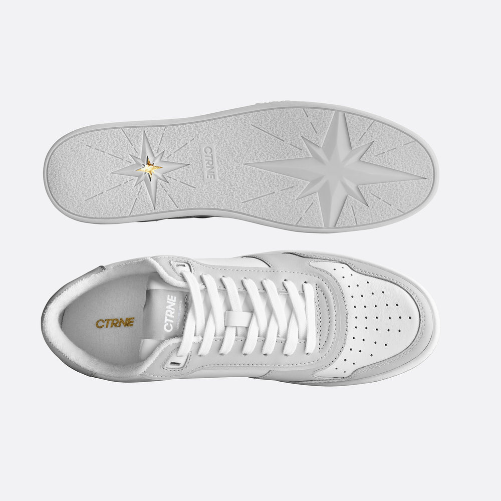 Orgonite Manifest Sneaker in White/Grey/Leather Ladies