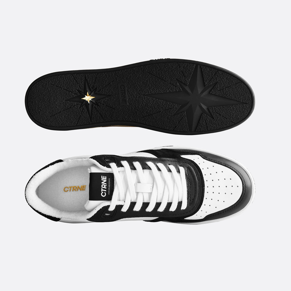 Orgonite Manifest Sneaker in Black/White Leather