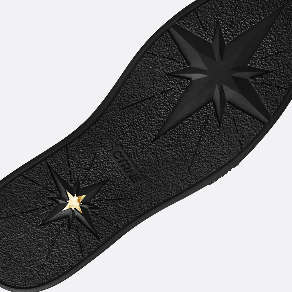 Orgonite Manifest Sneaker in Black/White Leather
