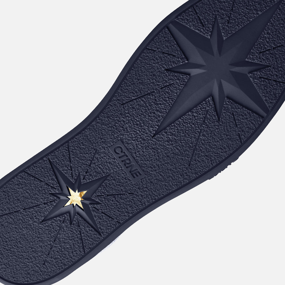 Orgonite Manifest Sneaker in Dark Blue/White Leather