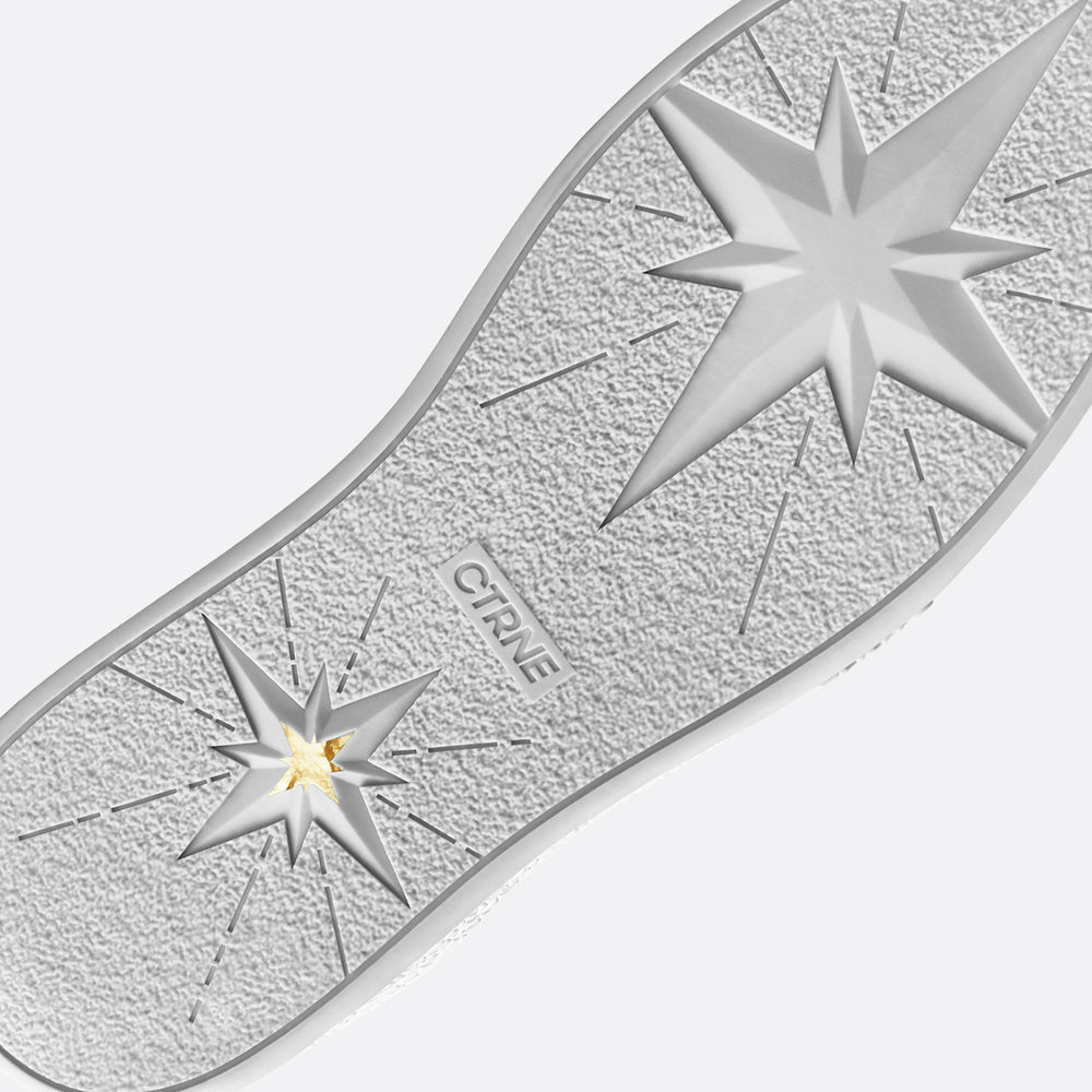 Orgonite Manifest Sneaker in White/Grey/Leather Ladies