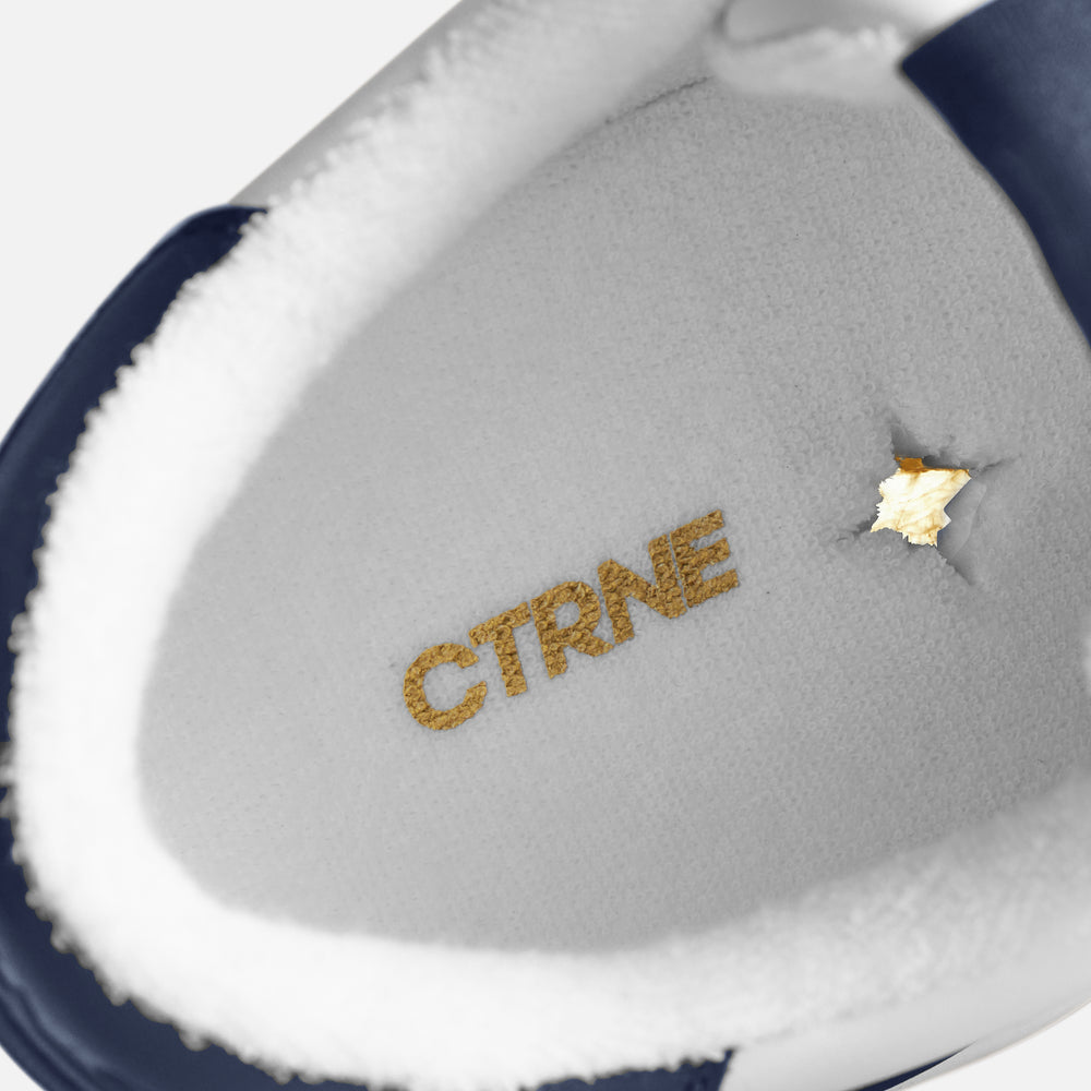 Orgonite Manifest Sneaker in Dark Blue/White Leather