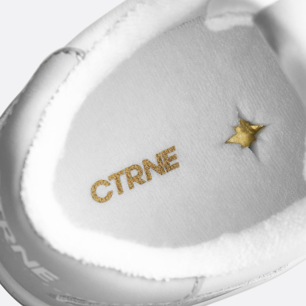 Orgonite Manifest Sneaker in White/Grey/Leather Ladies