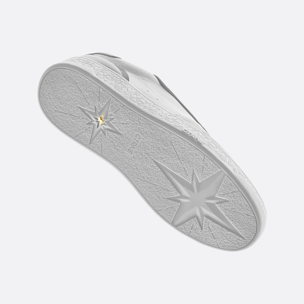 Orgonite Manifest Sneaker in White/Grey/Leather Ladies