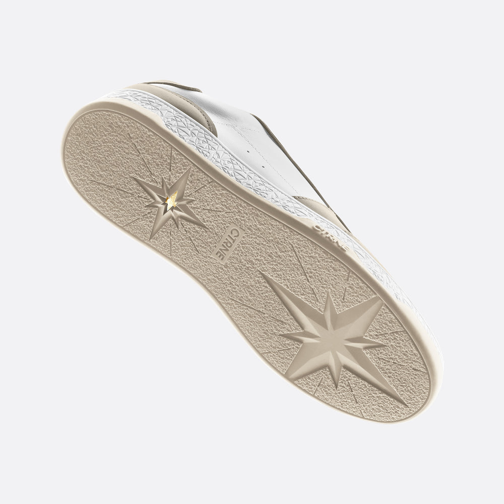 Orgonite Manifest Sneaker in White/Beige/Leather Ladies