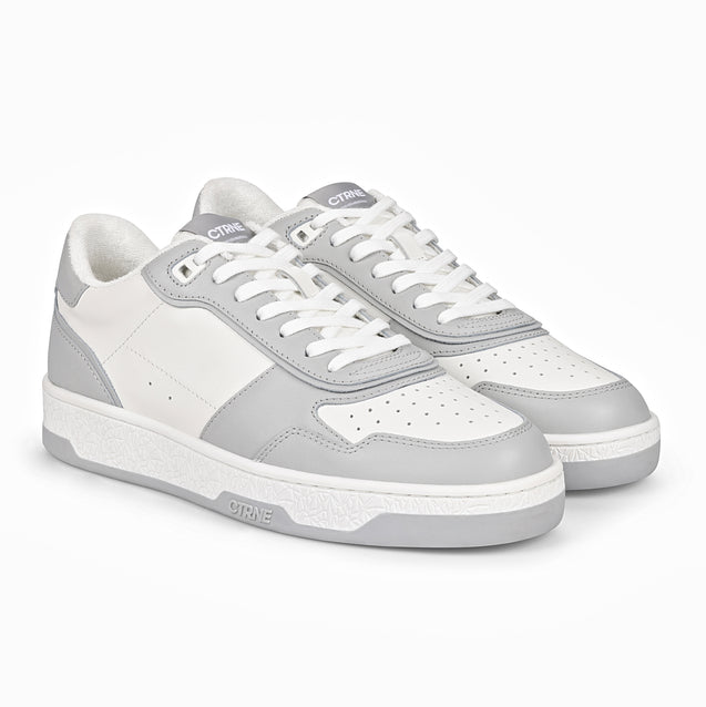 Orgonite Manifest Sneaker in White/Grey/Leather Ladies