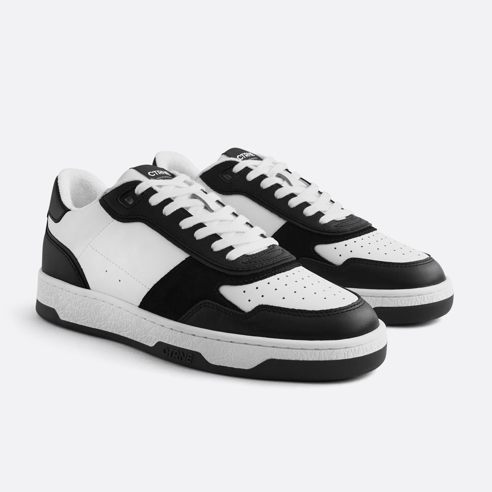 Orgonite Manifest Sneaker in Black/White Leather