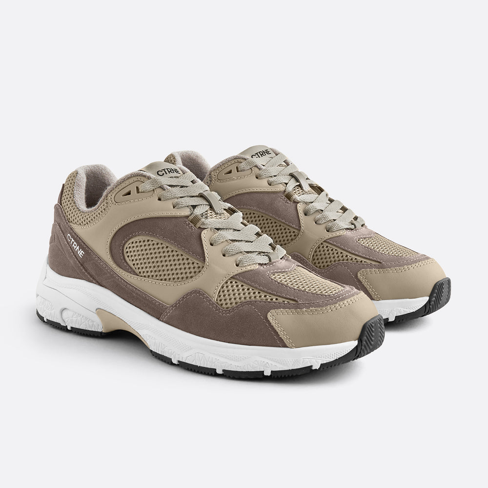 The Abundance Sneaker Brown/White/Suede