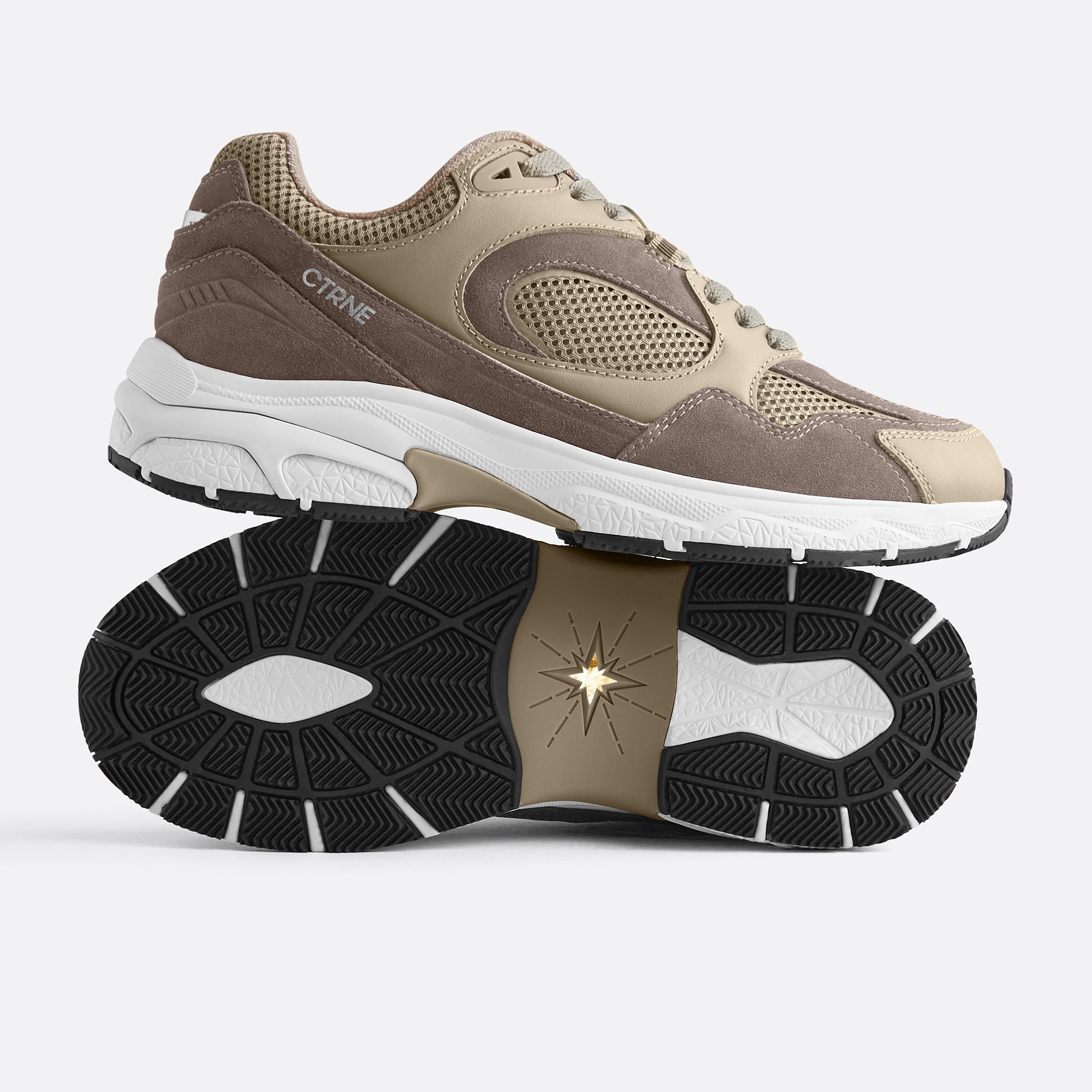 The Abundance Sneaker Brown/White/Suede Ladies
