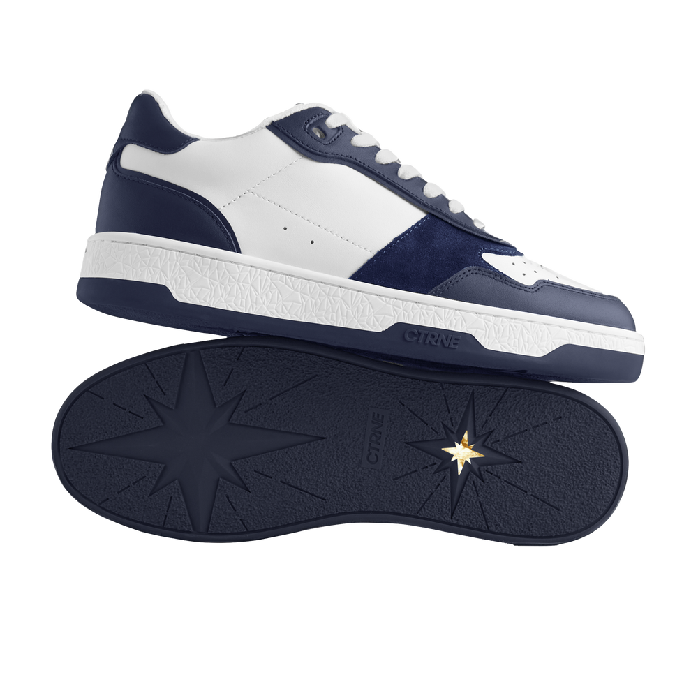 Orgonite Manifest Sneaker in Dark Blue/White Leather