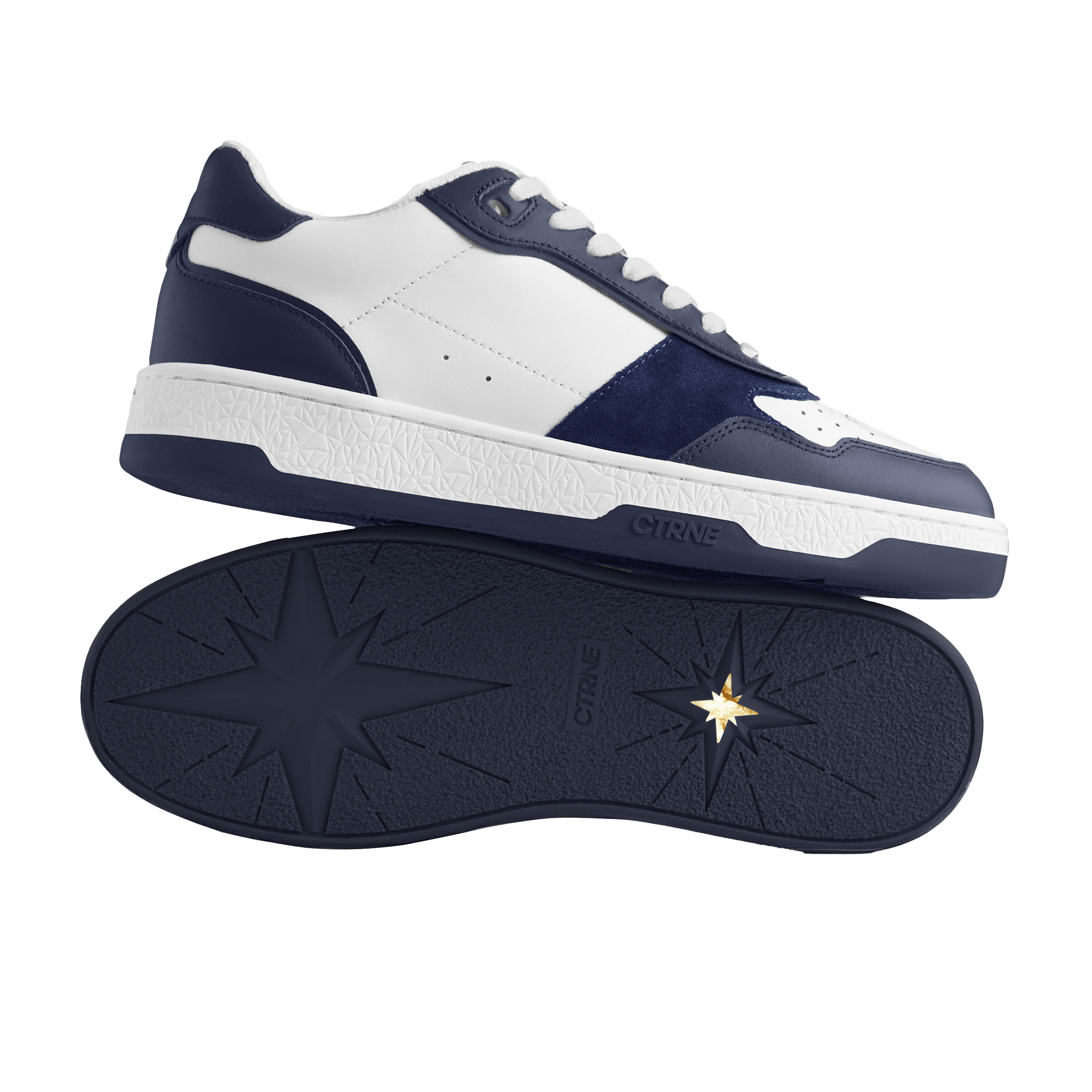 Orgonite Manifest Sneaker in Dark Blue/White Leather