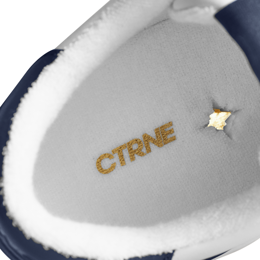 Orgonite Manifest Sneaker in Dark Blue/White Leather