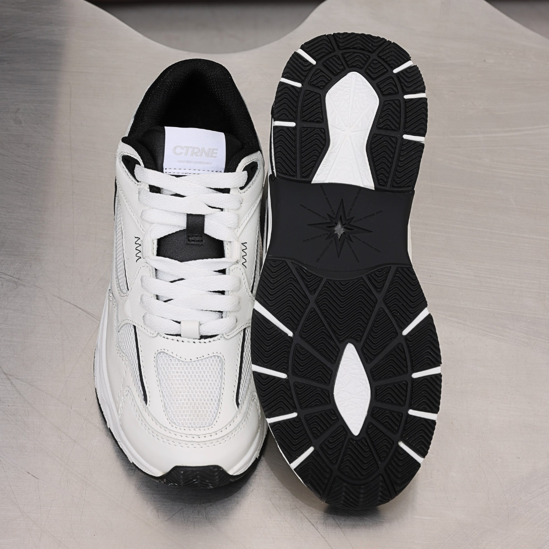 Der Abundance Sneaker Weiß/Jet Black/Leder