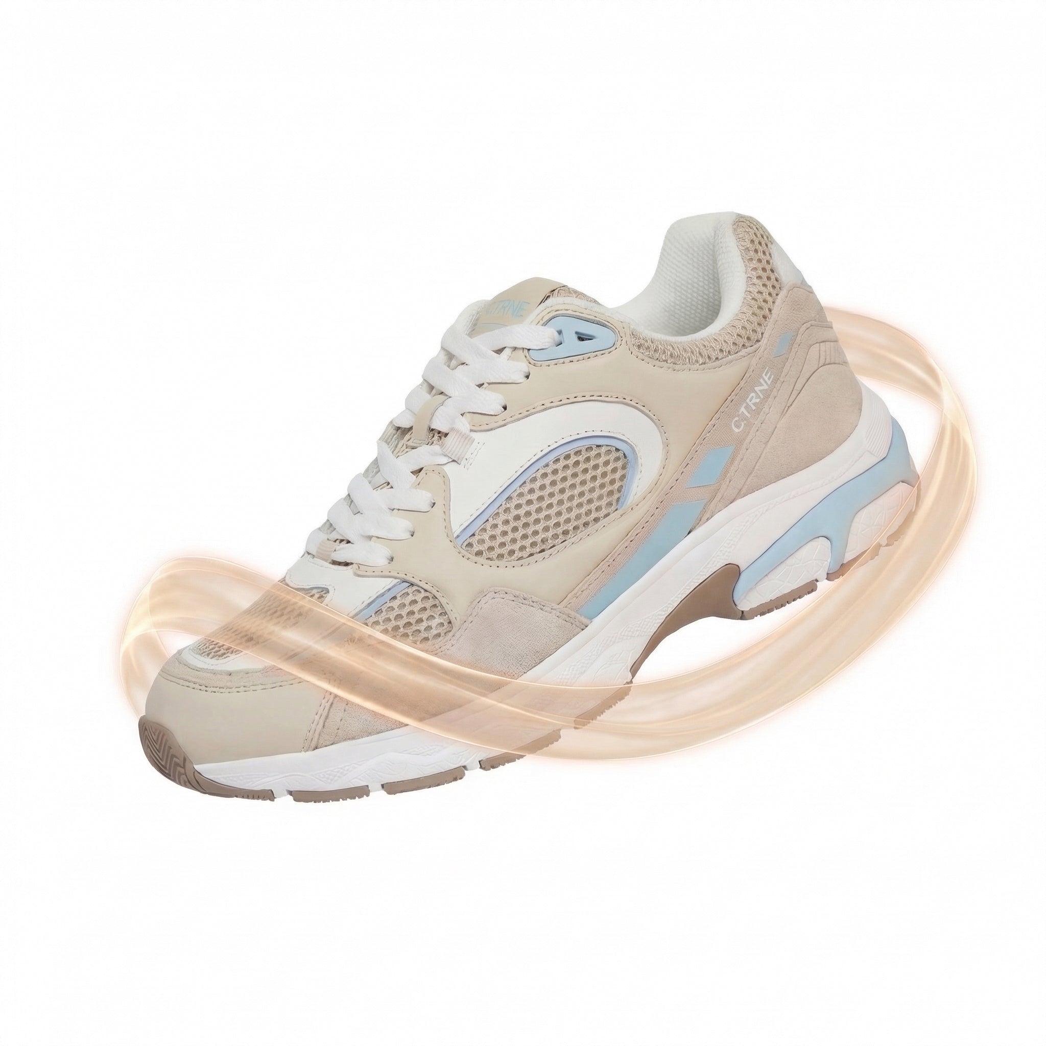 The Abundance Sneaker Oatmilk/Sterling Blue/Leather Ladies