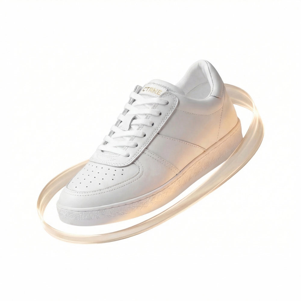 Geode Manifest Sneaker - White/Leather