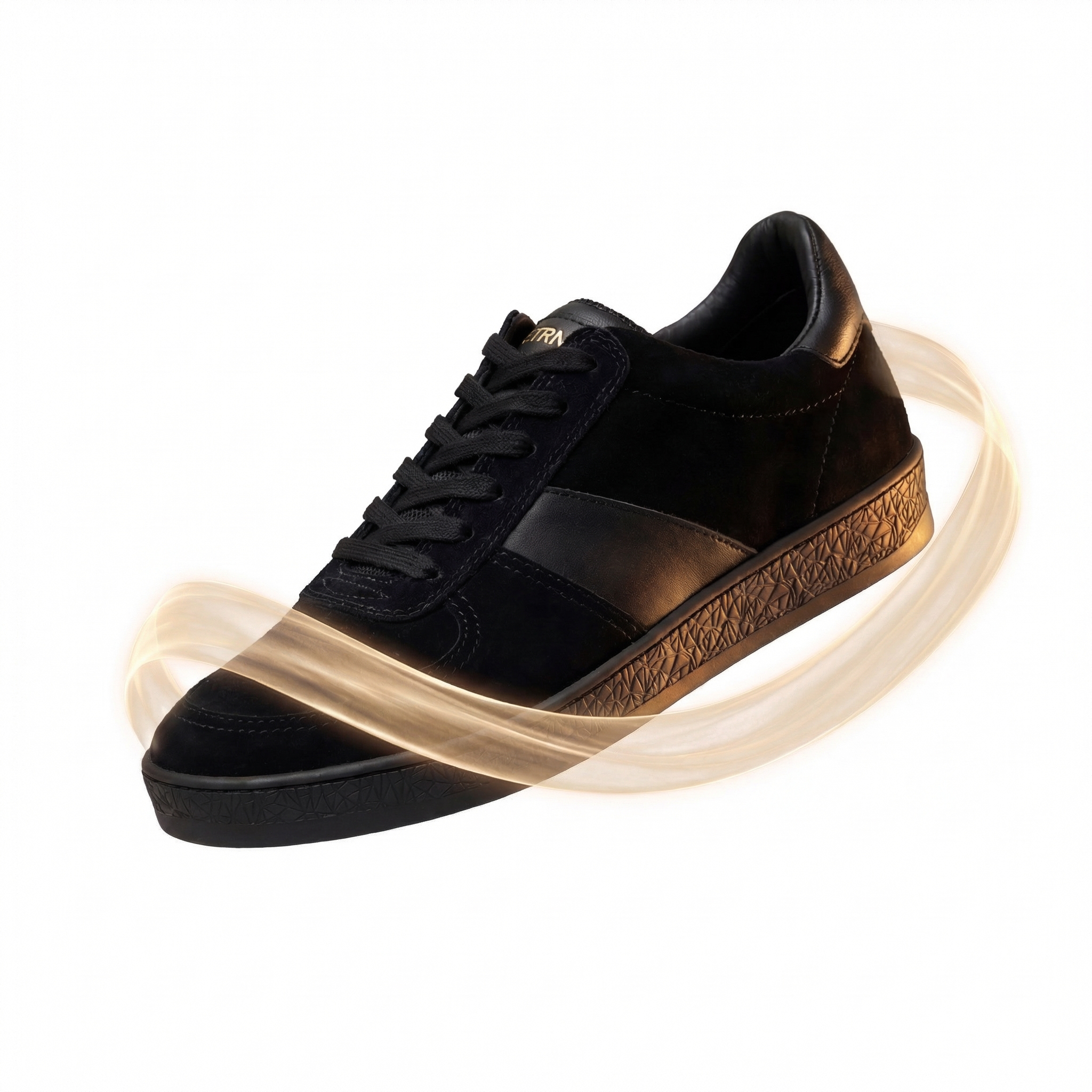 Geode Manifest Sneaker in Black/Black/Suede