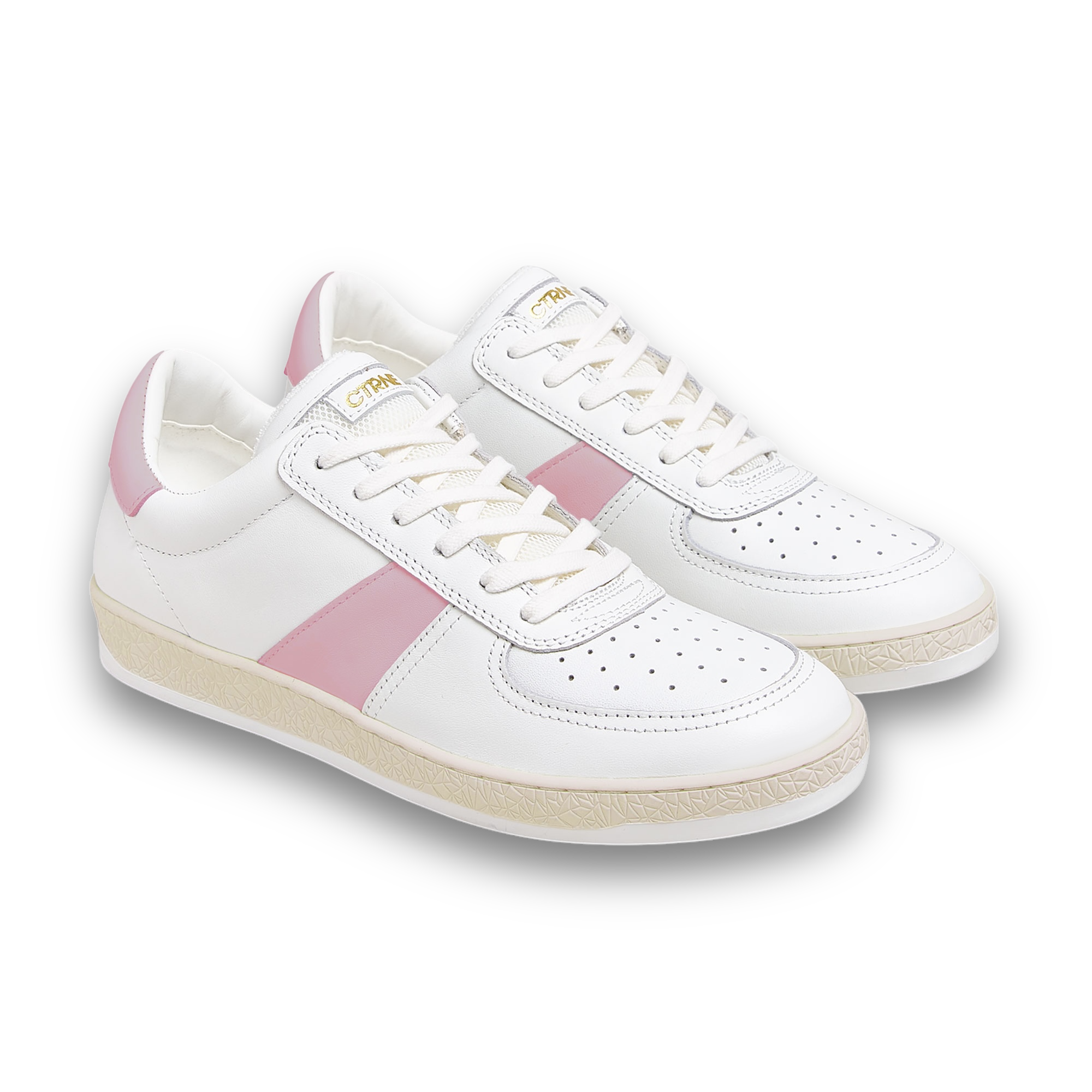 Zapatillas Geode Manifest en color blanco, rosa y cuero para mujer