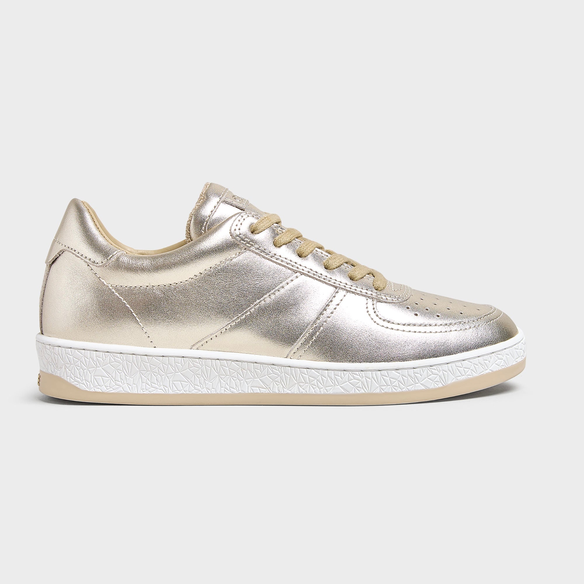 Zapatillas Geode Manifest en dorado y piel para mujer