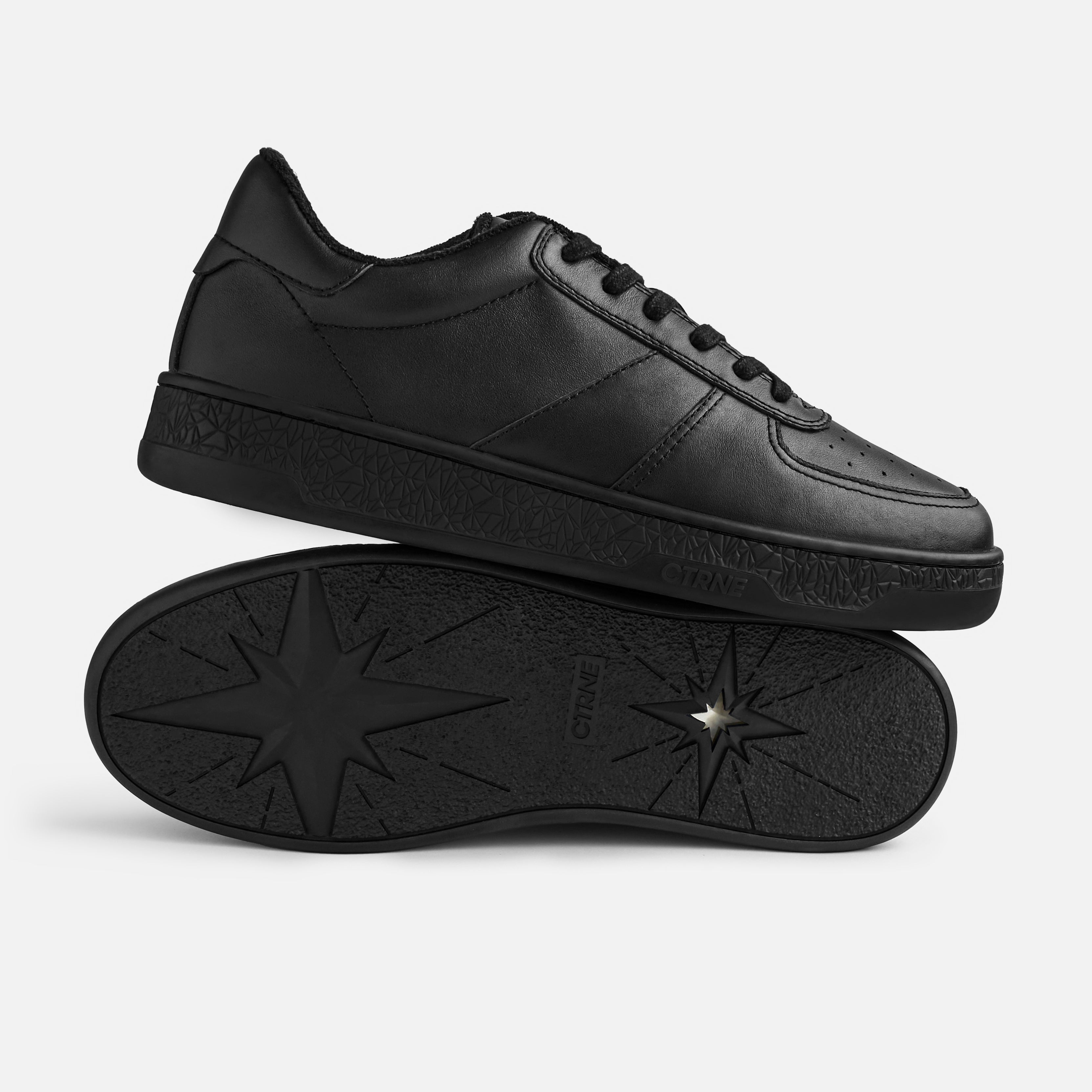 The Manifest Sneaker in Black/Leather