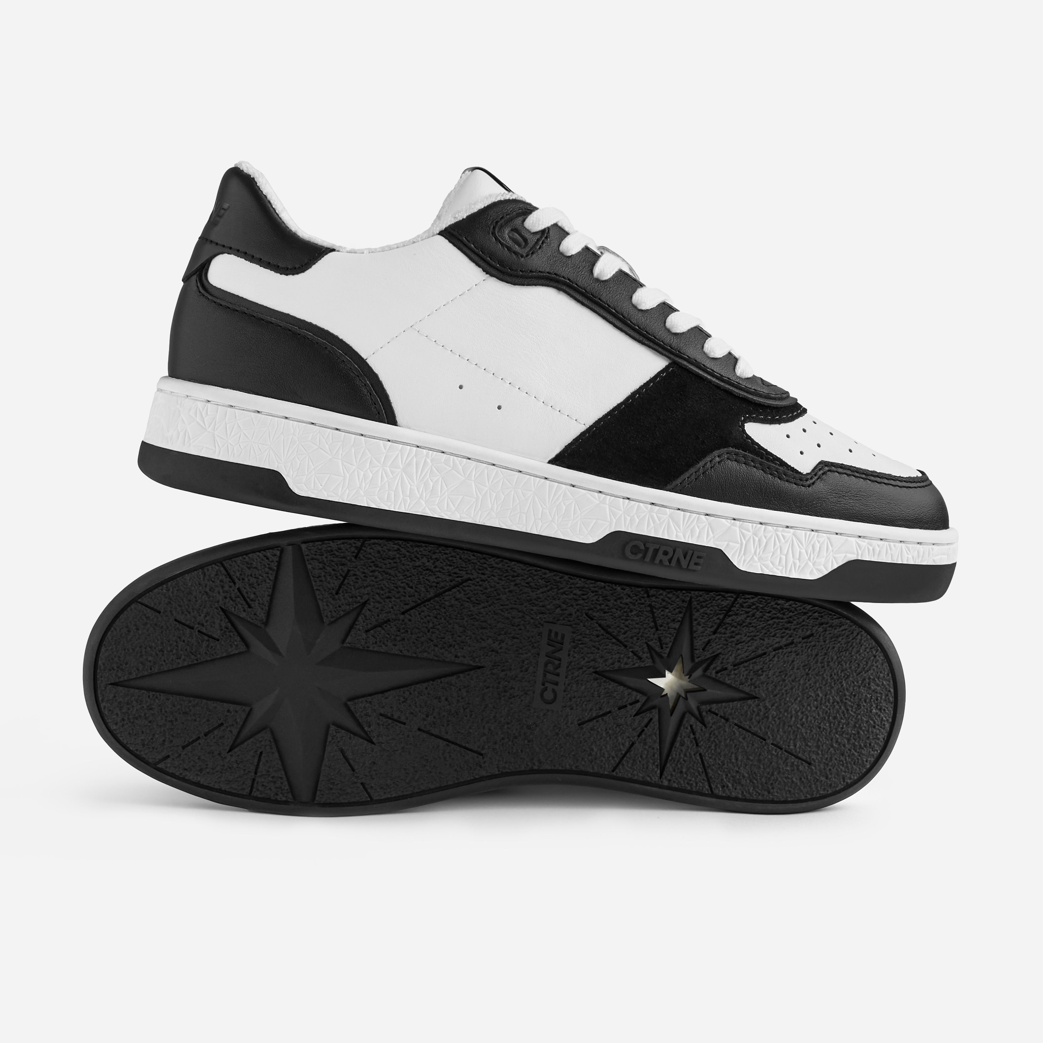 Orgonite Manifest Sneaker in Black/White Leather