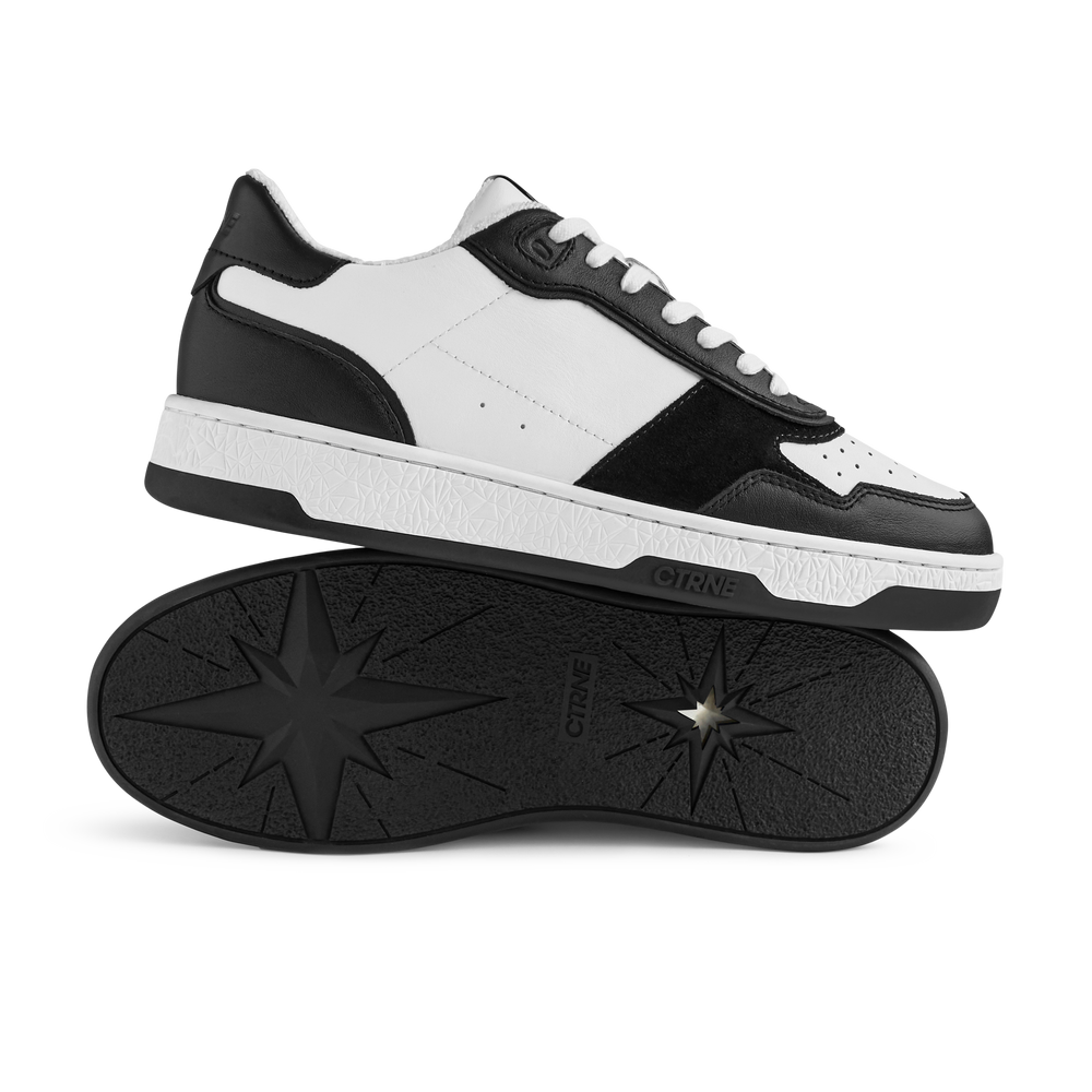Orgonite Manifest Sneaker in Black/White Leather Ladies