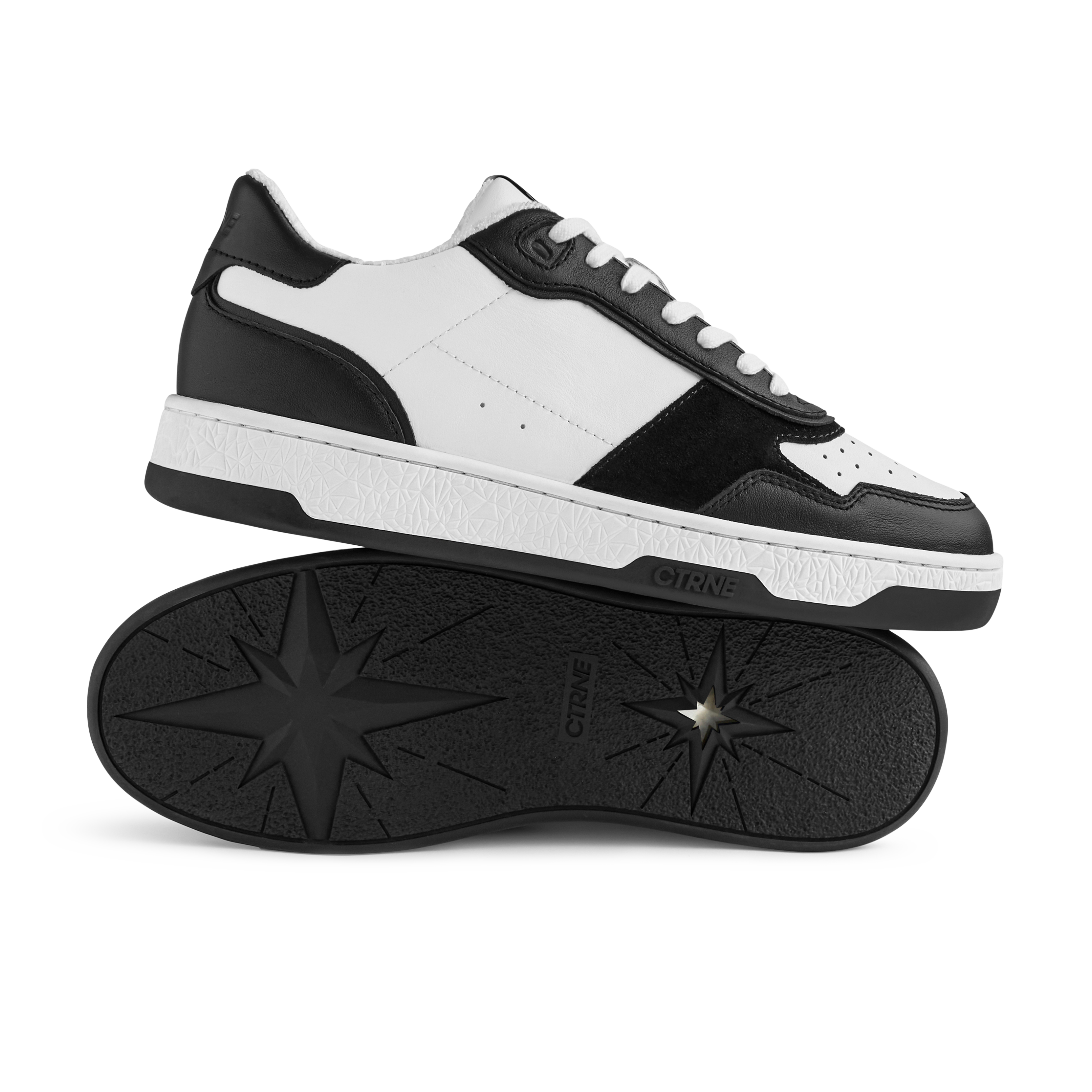 Orgonite Manifest Sneaker in Black/White Leather